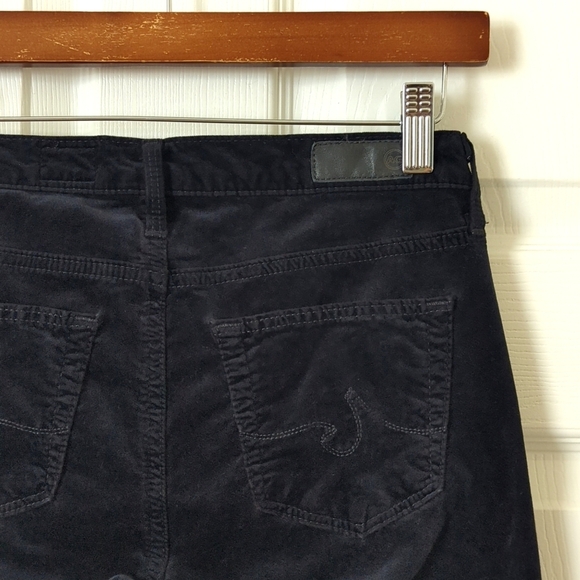 AG Adriano Goldschmied The Legging Velvet Super Skinny Ankle Pants Black 25 - Picture 13 of 15